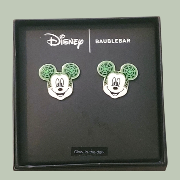 Disney BaubleBar Mickey Mouse Glow-in-the-dark Earrings - Picture 1 of 8